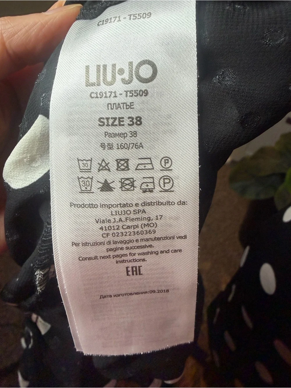 LIU.JO Milano Black and White Polka Dot Mini Dress